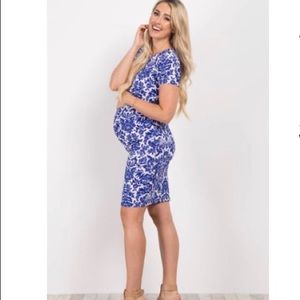 Blue maternity dress